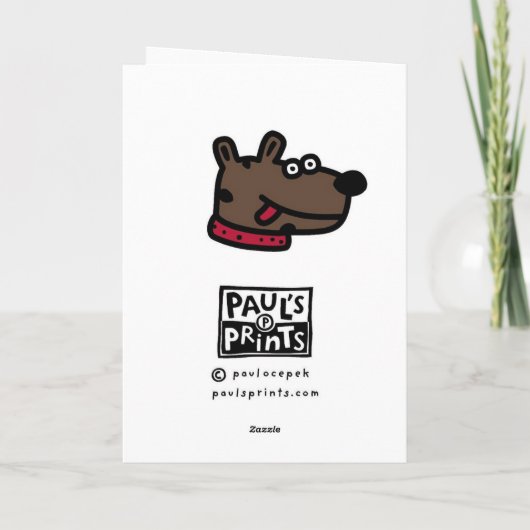 ぬれた小犬の鼻 カード (裏面)