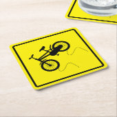 ぬれた時に滑りやすいバイク紙コースター スクエアペーパーコースター (アングル)