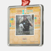 ぬれた猫および銃 メタルオーナメント (左)