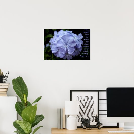 ぬれた花 ポスター (ホームオフィス)