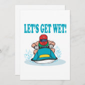 ぬれているなるために割り当てます 招待状 (正面/裏面)