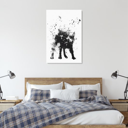 ぬれ犬 キャンバスプリント (インサイチュ (寝室))