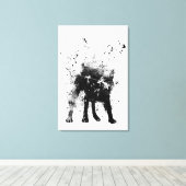 ぬれ犬 キャンバスプリント (インサイチュ (ウッドフロア))