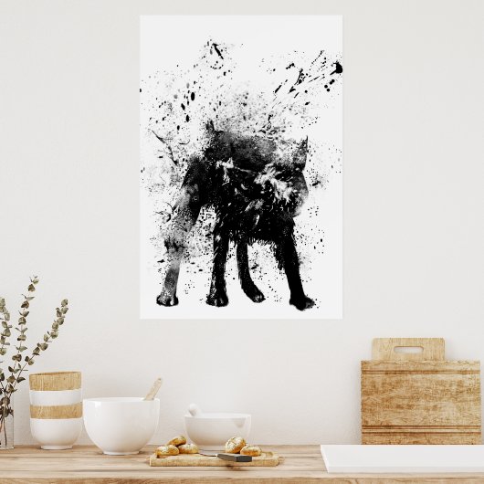 ぬれ犬 ポスター (キッチン)