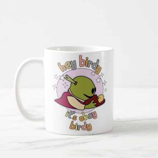 ねぇ小鳥、大丈夫だよ小鳥 コーヒーマグカップ (左)