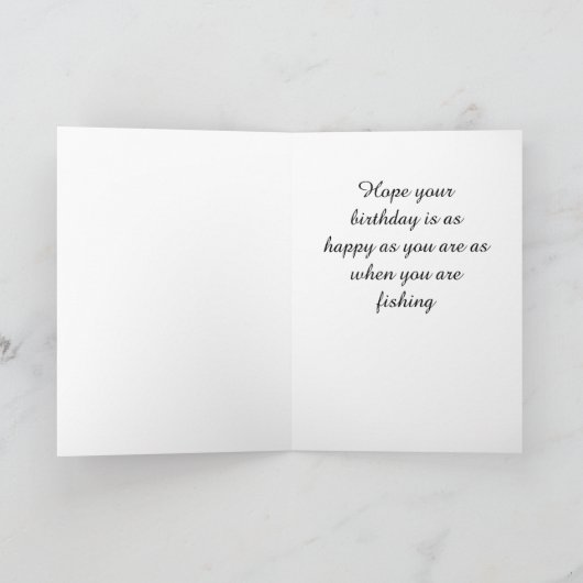 ねぇ息子さん、あなたの誕生日が一日の魚釣りのようなもの シーズンカード (内部)