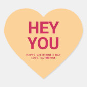 ねえおもしろいかわいいバレンタインデーの会話 ハートシール (正面)