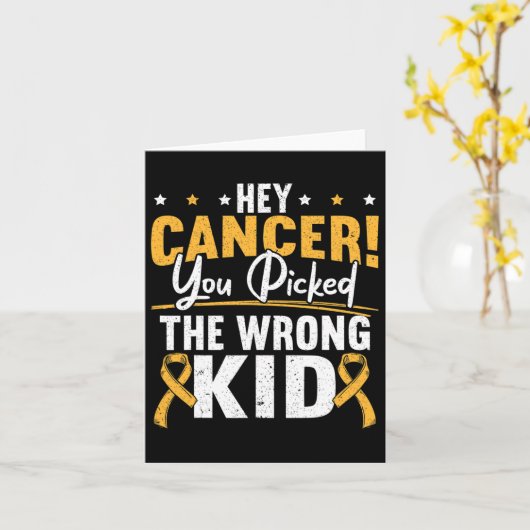 ねえガン間違った子供の子供時代の薬を選んだ カード (黄色い花)