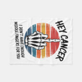 ねえガンYには中指が足りない フリースブランケット (正面(横))