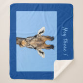 ねえキリンおもしろいの写真と文字 シェルパブランケット (正面)