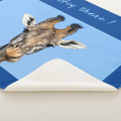 ねえキリンおもしろいの写真と文字 シェルパブランケット (3/4)