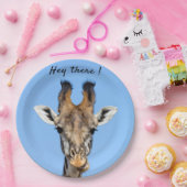 ねえキリンおもしろいの写真と文字 ペーパープレート (パーティー)