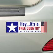 ねえフリーカントリーのバンパーステッカーだ バンパーステッカー (車上)