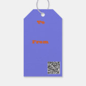 ねえブー怖がらせたタイポグラフィスケッチアート ギフトタグ (裏面)