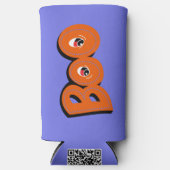 ねえブー怖がらせたタイポグラフィスケッチアート スリム缶クーラー (正面)