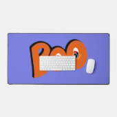 ねえブー怖がらせたタイポグラフィスケッチアート デスクマット (キーボード&マウス)