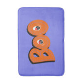 ねえブー怖がらせたタイポグラフィスケッチアート バスマット (正面縦)