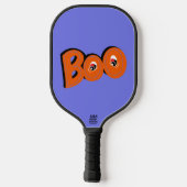 ねえブー怖がらせたタイポグラフィスケッチアート ピックルボールラケット (裏面)