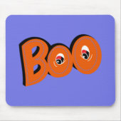 ねえブー怖がらせたタイポグラフィスケッチアート マウスパッド (正面)