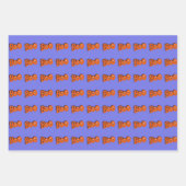 ねえブー怖がらせたタイポグラフィスケッチアート ラッピングペーパーシート (正面2)