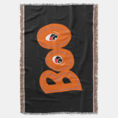 ねえブー私もタイポグラフィスケッチアート スローブランケット (正面縦)