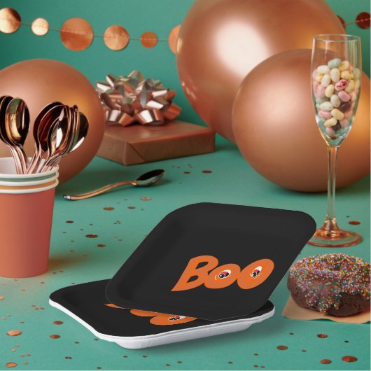 ねえブー私もタイポグラフィスケッチアート ペーパープレート (複数)