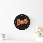 ねえブー私もタイポグラフィスケッチアート ラウンド壁時計 (ホーム)