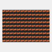 ねえブー私もタイポグラフィスケッチアート ラッピングペーパーシート (正面2)