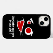 ねえベビーは私の女の子のモンスターデザインTシャツ Case-Mate iPhoneケース (裏面 (横))