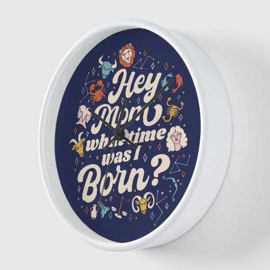 ねえママ何時だっ生まれた?アストロロジー誕生WAT 壁時計 (傾斜)