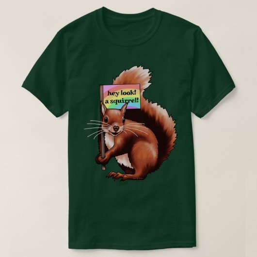 ねえリス見る Tシャツ (デザイン正面)