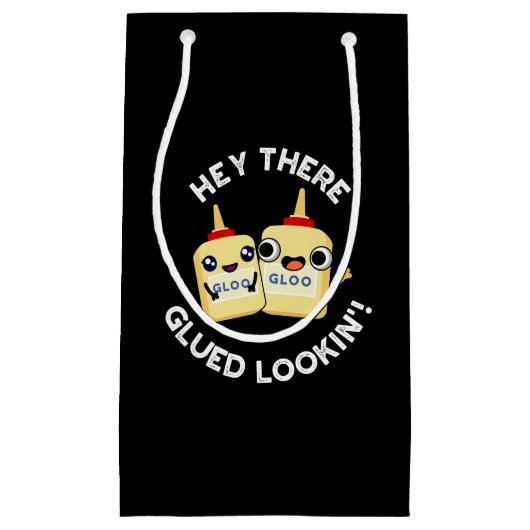 ねえ接着ルックインおもしろいラブプンダーク スモールペーパーバッグ (正面)