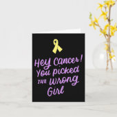 ねえ癌あなたは間違った女の子の子供時代の缶を選んだ カード (黄色い花)