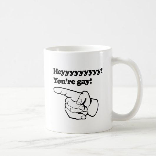 ねえ、あなたはゲイですよ コーヒーマグカップ (右)