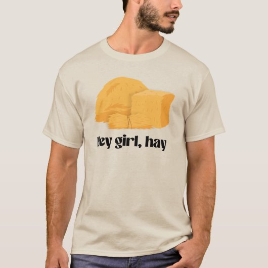 ねえ、女の子、干し草 Tシャツ (正面)