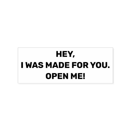 ねえ、私はあなたのために作られた、私を開く、包装 ラバースタンプ (インプリント)