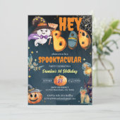 ねえbooかわいい幽霊ハロウィーン誕生日パーティー 招待状 (スタンド正面)