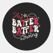 ねえTterスイングゲームデイセル応援ママおもしろい ラウンドシール (正面)