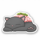 ねぎとろ寿司猫 シール (正面)