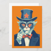 ねこおじさんサムがあなたを呼んでる 招待状 (正面/裏面)