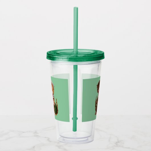 ねこおもしろいとネズミの組み合わせ アクリルタンブラー (右)