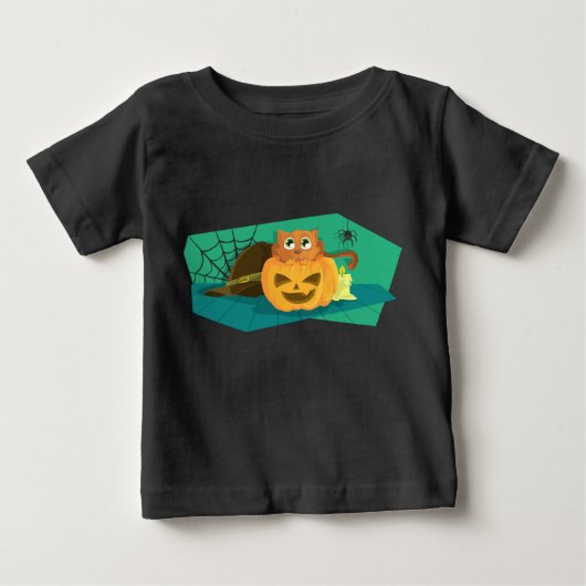 ねこかぼちゃ ベビーTシャツ (正面)