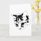 ねこからのあたたかなメッセージ カード (黄色い花)