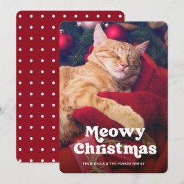 ねこからのクリスマスメッセージ | 愛猫の写真付きユーモア シーズンカード