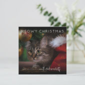 ねこからのクリスマス | ネコの写真クリスマスカード シーズンカード (スタンド正面)