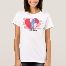 ねこからのラブ、1950年アニメの猫 Tシャツ