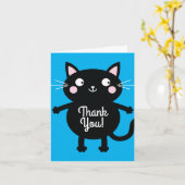 ねこかわいい子猫キッズバースデーパーティーテーマ カード (黄色い花)