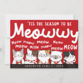 ねこが歌う季節 ～ 笑いとキュートさ満載のクリスマス・キャロル シーズンカード (正面)