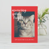 ねこが輝く魔法のクリスマスカード - あなたのねこ写真を飾ろう シーズンカード (スタンド正面)