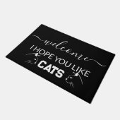 ねこが黒いのが好きでモダンすね ドアマット (アングル)